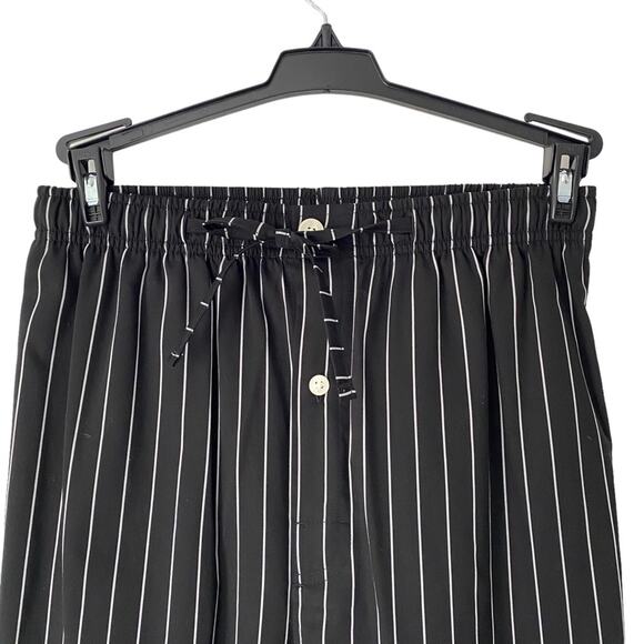 Hart Schaffer Marx Sleepwear Black Pin Stripe Mens Pajama Set NWTs size small - Picture 7 of 12